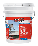 white silicone roof coating